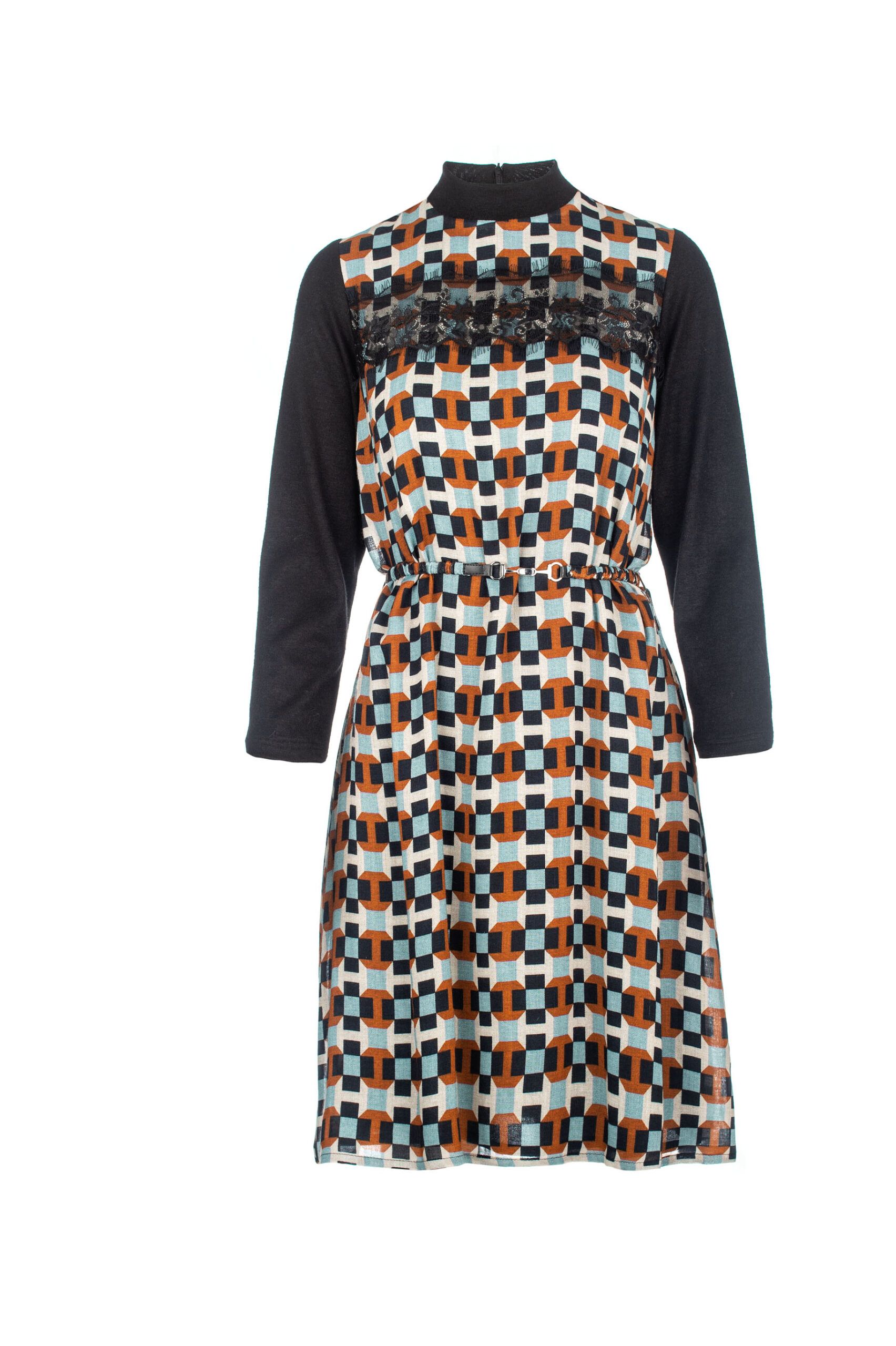 VESTIDO COM MEIA GOLA