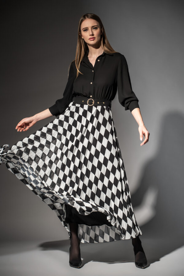 VESTIDO A CONTRASTE
