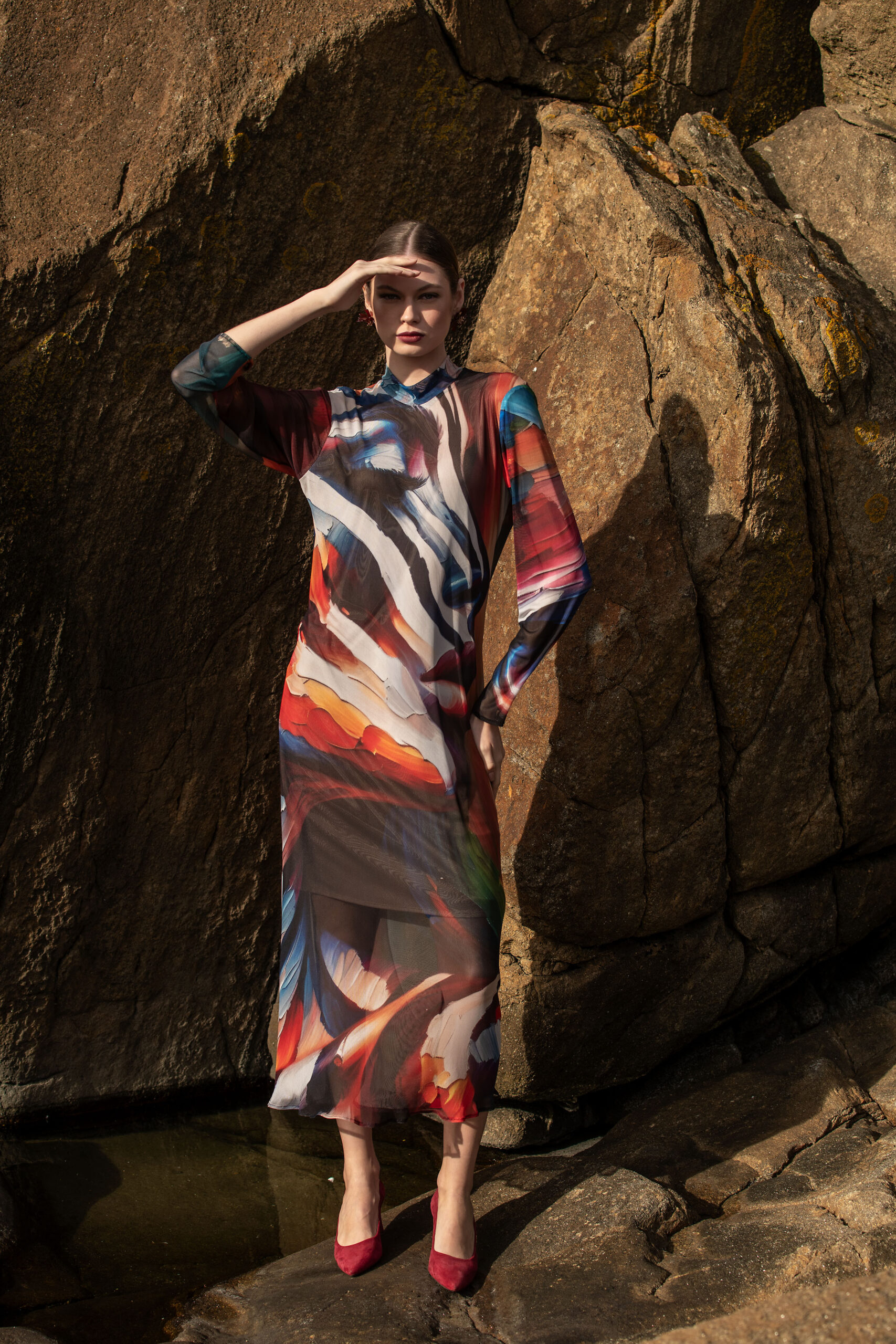 VESTIDO EM MALHA DE TULE - Image 2