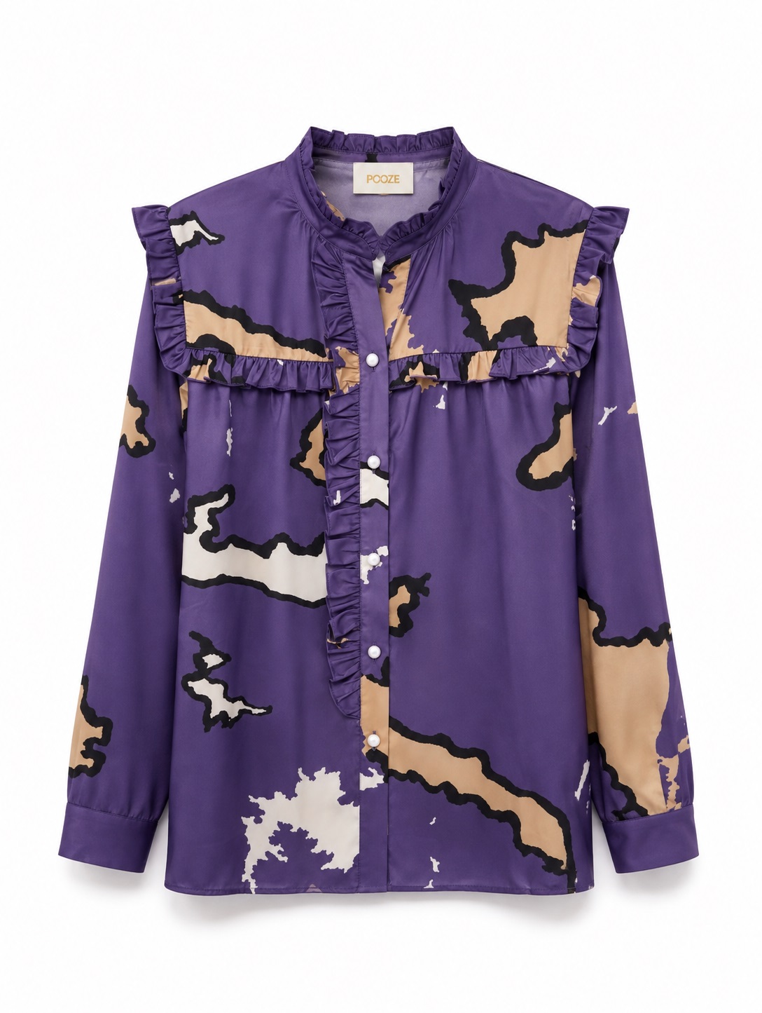 BLUSA ESTAMPADA COM FOLHOS - Image 3
